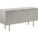 Dorada 57.25 X 19.5 inch High Gloss Grey / Gold Sideboard